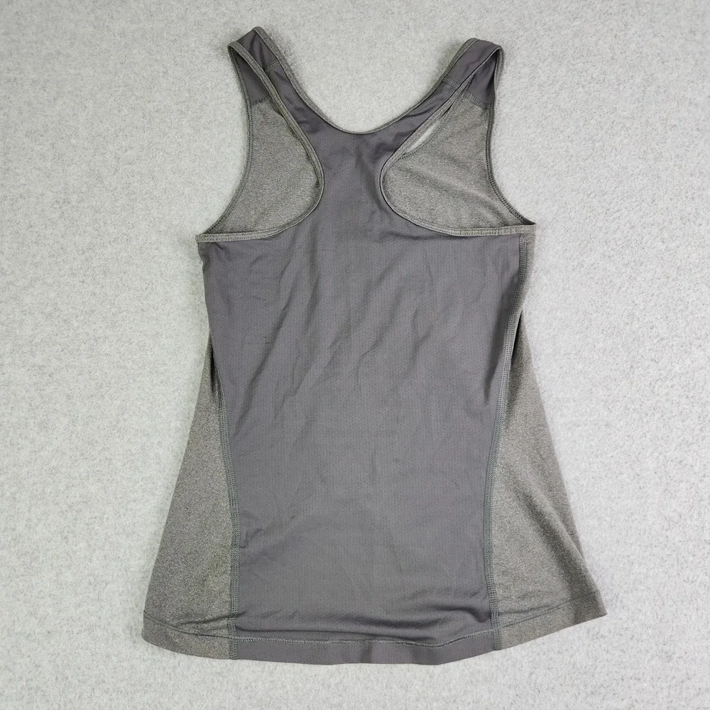Nike Dri-Fit Tank Top Womens XS Gray Heather Logo Racerback Athletic Performance